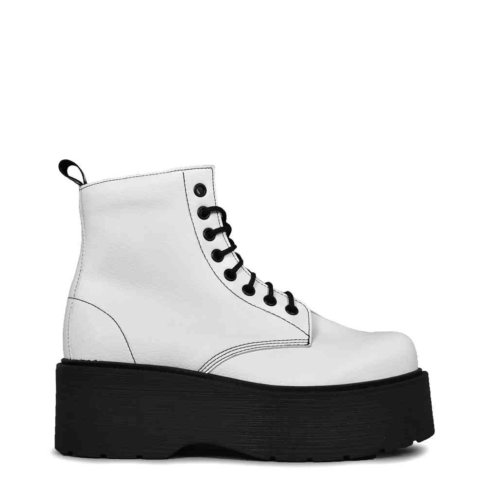 Altercore - Adara Vegan Bottes de plateforme - Blanc